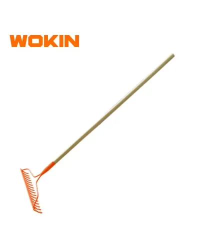 WOKIN Грабли с Деревянной Ручкой 16 Зубьев – 120 см Садовый Инструмент