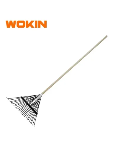WOKIN Taxta Saplı Yelpaze Tırmık 24 Çatallı