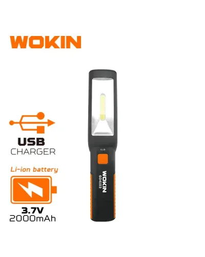 WOKIN Çalışma Fənəri 280×56×35mm – LED, Şarj Olunan, Maqnitli