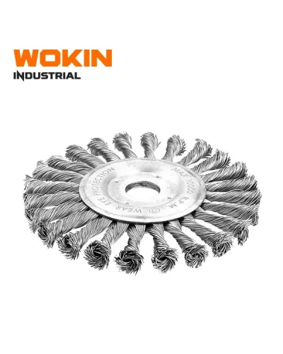 WOKIN Burğulu Tabaq Tel Fırça 180 mm (22.2 mm)
