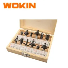 WOKIN Набор Фрез 12 шт. в Деревянном Кейсe