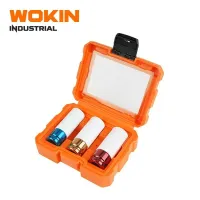 WOKIN 3 Hissəli PP Qorumalı Zərbəli Lokma Dəsti (17/19/21 mm)