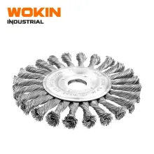 Щетка дисковая проволочная WOKIN 180 мм (витая, 22.2 мм)
