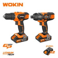 WOKIN 2 Parçalı Şarjlı Matkap + Vidalama Seti 20V – Akkumulyatorlu Elektrik Alətləri Dəsti