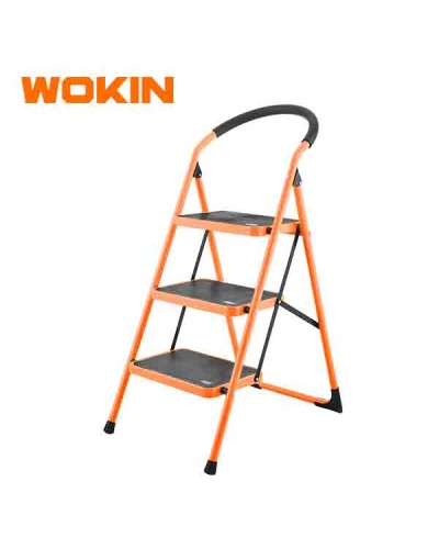 WOKIN 3 Basamaklı Nərdivan 150 kq – Polad, Qatlanan Dizayn