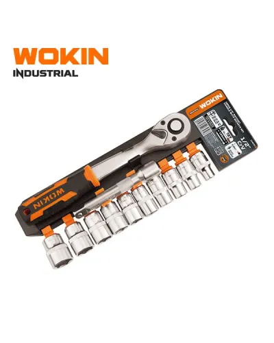 WOKIN Endüstriyel Lokma Açar Dəsti 1/2″ 12 Parça – Cr-V Ratchet Set