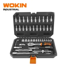 WOKIN Endüstriyel Lokma Açar Dəsti 1/4" 46 Parça – Peşəkar Set