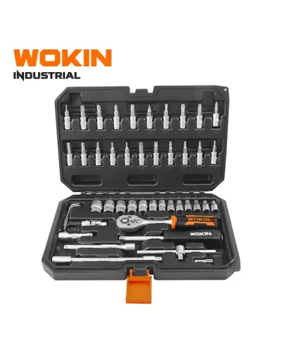 WOKIN Endüstriyel Lokma Açar Dəsti 1/4" 46 Parça – Peşəkar Set