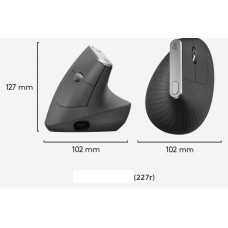 LOGITECH MX Vertical Advanced Ergonomic Mouse – Graphite (2.4GHz/BT – EMEA)