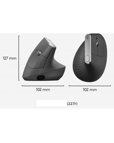 LOGITECH MX Vertical Advanced Ergonomic Mouse - GRAPHITE - 2.4GHz/BT - EMEA