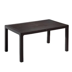 Стол Modalife MP-Rattan OKH-2127, пластик, коричневый, 90x75x150 см Стол Modalife MP-Rattan OKH-2127, пластик, коричневый, 90x75x150 см