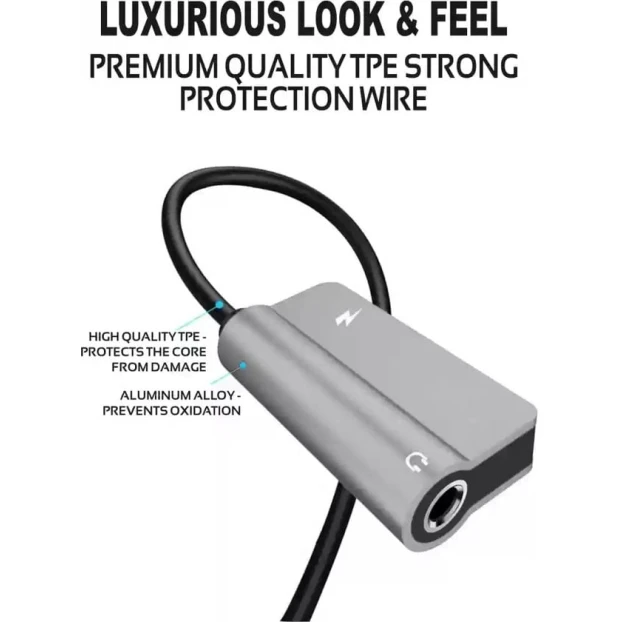 Adapter kabel DUDAO L14T 2in1 Type-C to 3.5mm, Qara