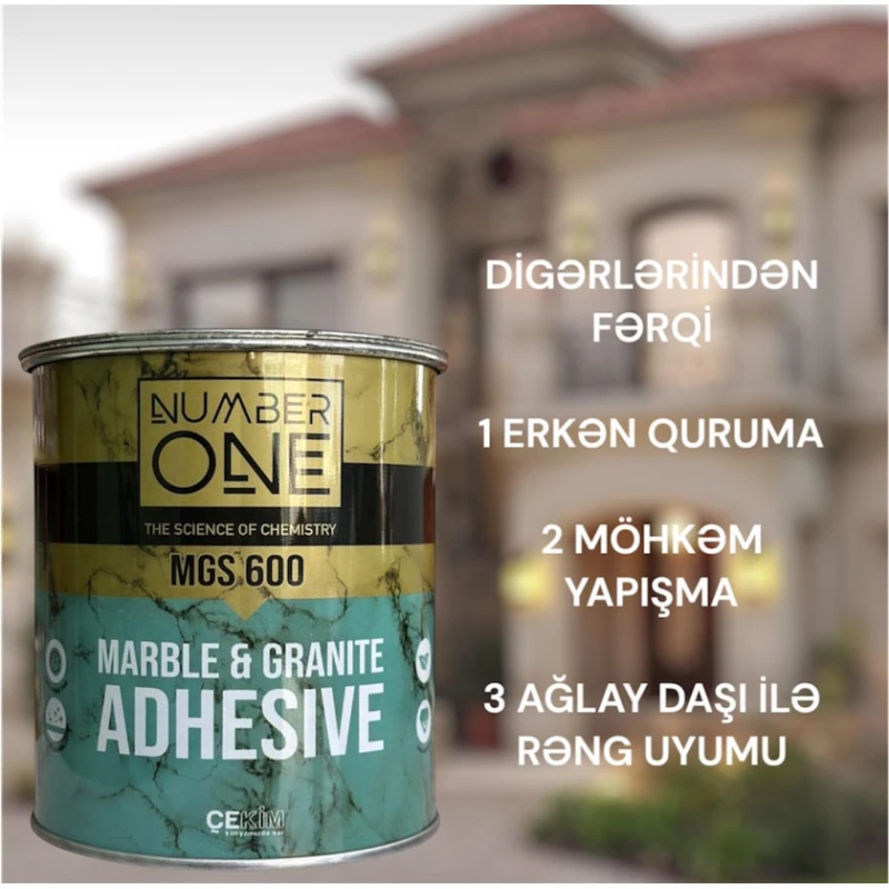 Клей для мрамора и гранита Number One MGS 600, 1 кг Клей для мрамора и гранита Number One MGS 600, 1 кг