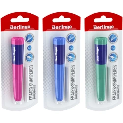 Точилка-ластик Berlingo Supertwist, товар в ассортименте