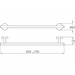 Держатель для полотенец Teka Alaior 17061020G2, золотистый