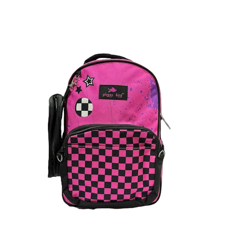 Məktəbli bel çantası Chess Glossy Bird CM67GB9P, çəhrayı/qara Məktəbli bel çantası Chess Glossy Bird CM67GB9P, çəhrayı/qara