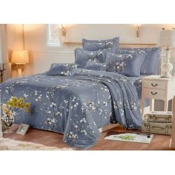 Комплект постельного белья Luxe Cotton Lu-xe-000545, двуспальный, сатин, пододеяльник 230x240 см, простыня 200x220 см, наволочки 2 шт х 50x70 см, разноцветный