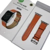 Ремешок Wiwu Attleage Genuine Leather Bands для Apple Watch 42-44-45mm Orange