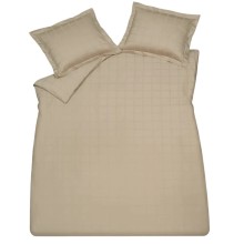 Yataq dəsti Vandyck Home 78 Stone, pambıq, bej, avro, yorğan üzü 200x200/220 sm, 2 əd yastıq üzü 60x70 sm