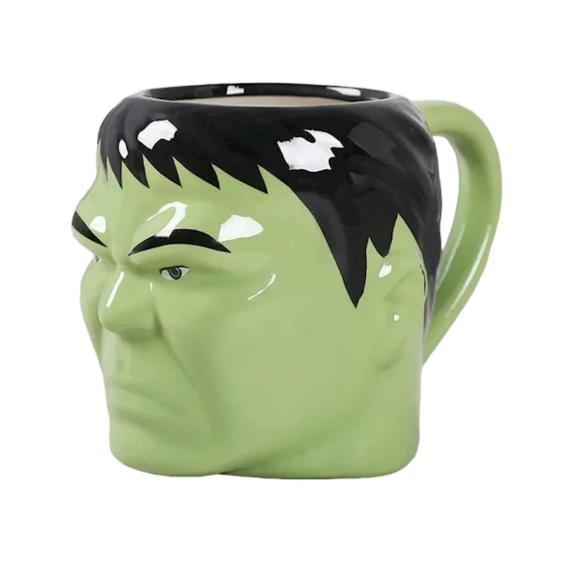 Fincan 3D Halk, keramika, yaşıl/qara, 350 ml