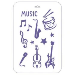 Трафарет Невская палитра Сонет Музыка, пластиковый, 22х31 см