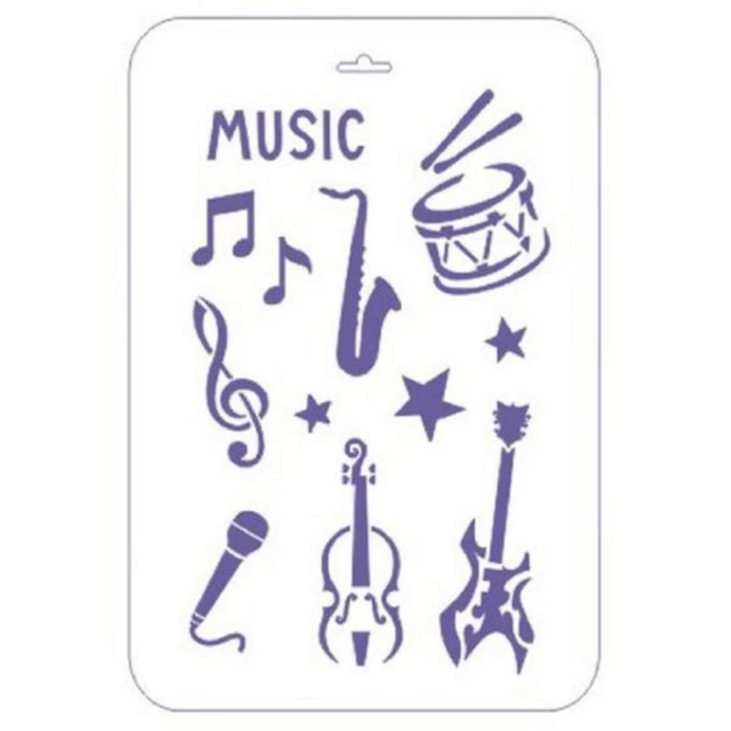 Трафарет Невская палитра Сонет Музыка, пластиковый, 22х31 см Трафарет Невская палитра Сонет Музыка, пластиковый, 22х31 см