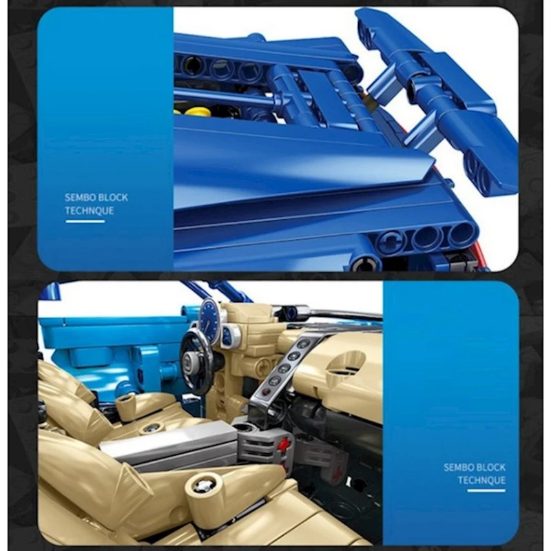 Konstruktor SY Sportcar Bugatti Chiron 1:14, 6+ yaş, 1220 hissə