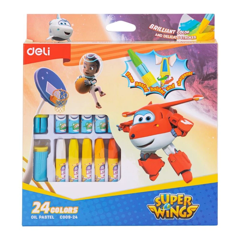 Набор пастели Deli Super Wings C009-24, 24 цветов