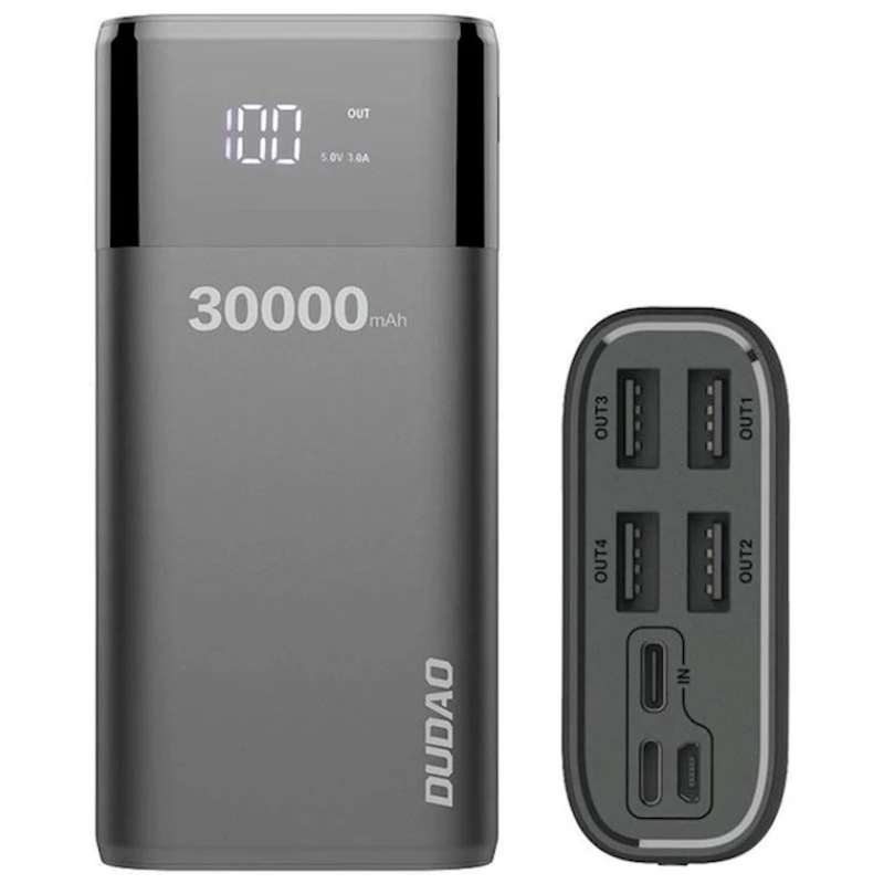 Внешний аккумулятор Dudao K8MAX 30000mAh Black Внешний аккумулятор Dudao K8MAX 30000mAh Black