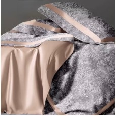 Yataq dəsti MiraNova Sateen D’lux CTS-248, yorğan üzü 200x220 sm, mələfə 240x260 sm, 2 əd. yastıq üzü, 50x70 sm, ikinəfərlik, satin, boz
