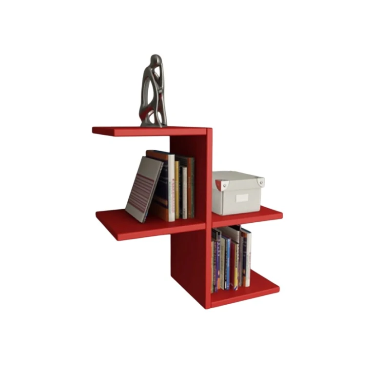 Divar rəfi Art Mebel 214, laminat, 50х50х22 sm, qırmızı