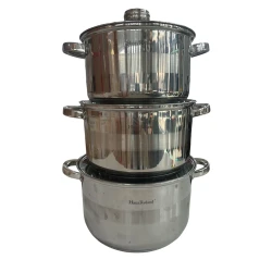 Набор кастрюль HausRoland ZGH_00548, нержавеющая сталь, серебристый, 22/24/26 см, 6 предметов Набор кастрюль HausRoland ZGH_00548, нержавеющая сталь, серебристый, 22/24/26 см, 6 предметов