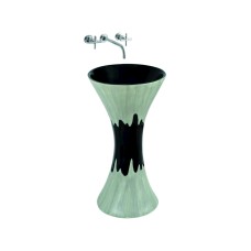 Çanaq Asiano Tulpan Quenny 004 OKH-6375, keramika, boz/qara, 83x45 sm
