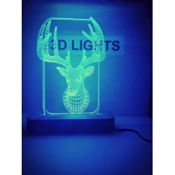 3D-gecə lampası tmg01, 20x14 sm, göy