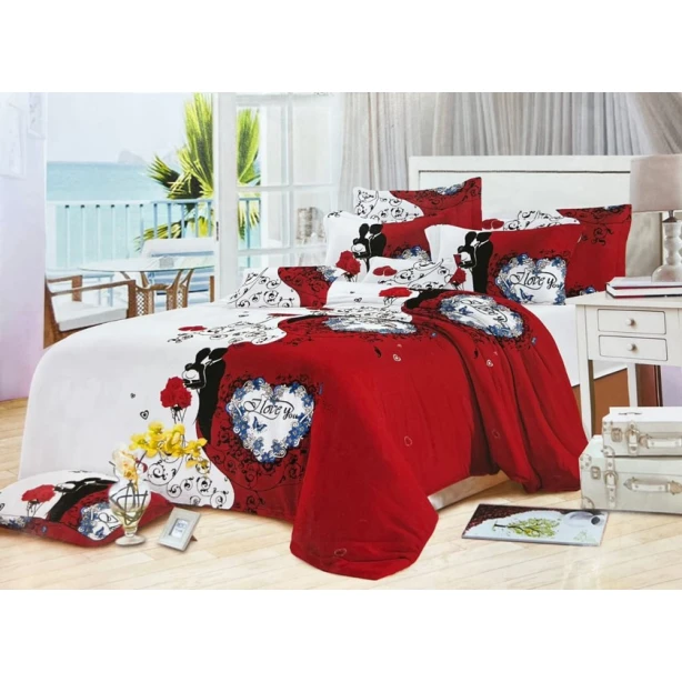 Комплект постельного белья MiraNova CTS-528, сатин, разноцветный, простыня 200х220 см, пододеяльник 200x220 см, наволочка 50x70 см (2 шт)