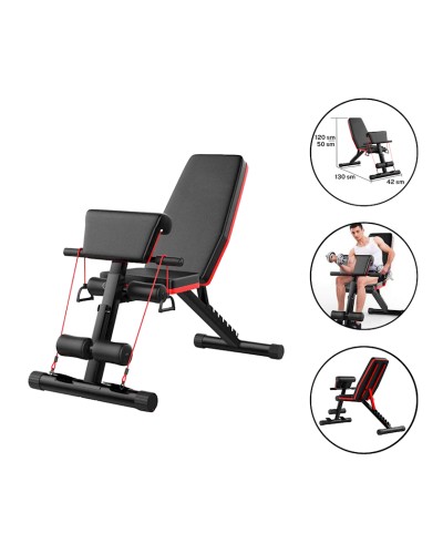 Çoxfunksiyalı skamya Gymnic 2154, qara
