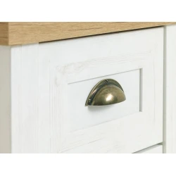 Прикроватная тумбочка JYSK Markskel, 37х43x67 см, бежевый/белый Прикроватная тумбочка JYSK Markskel, 37х43x67 см, бежевый/белый