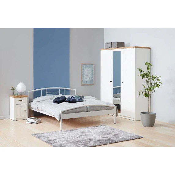 Прикроватная тумбочка JYSK Markskel, 37х43x67 см, бежевый/белый Прикроватная тумбочка JYSK Markskel, 37х43x67 см, бежевый/белый