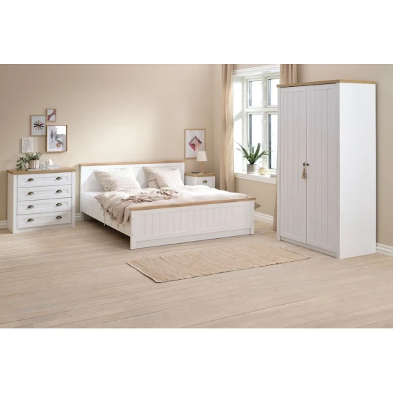 Прикроватная тумбочка JYSK Markskel, 37х43x67 см, бежевый/белый Прикроватная тумбочка JYSK Markskel, 37х43x67 см, бежевый/белый