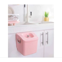 Zibil vedrəsi Limon op-201919, plastik, çəhrayı, 20x19x19 sm