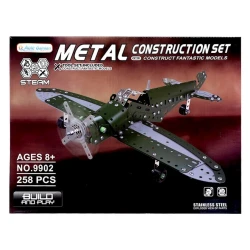 Конструктор металлический Aole Gainian 9902, самолёт, 258 деталей, зеленый Конструктор металлический Aole Gainian 9902, самолёт, 258 деталей, зеленый