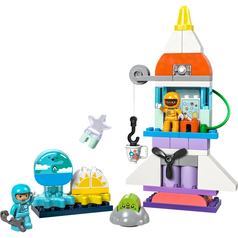 Конструктор LEGO Duplo 3-in-1 Space Shuttle 10422, от 3 лет, 58 элементов
