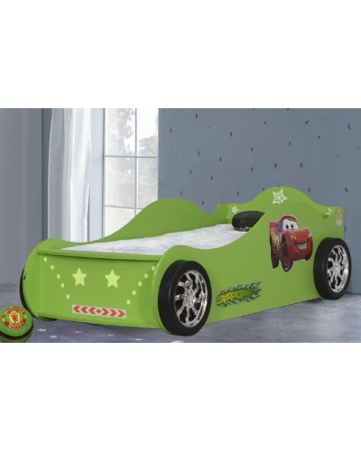 Tək nəfərlik çarpayı Ferrari, laminat, yaşıl, 95x74x220 sm