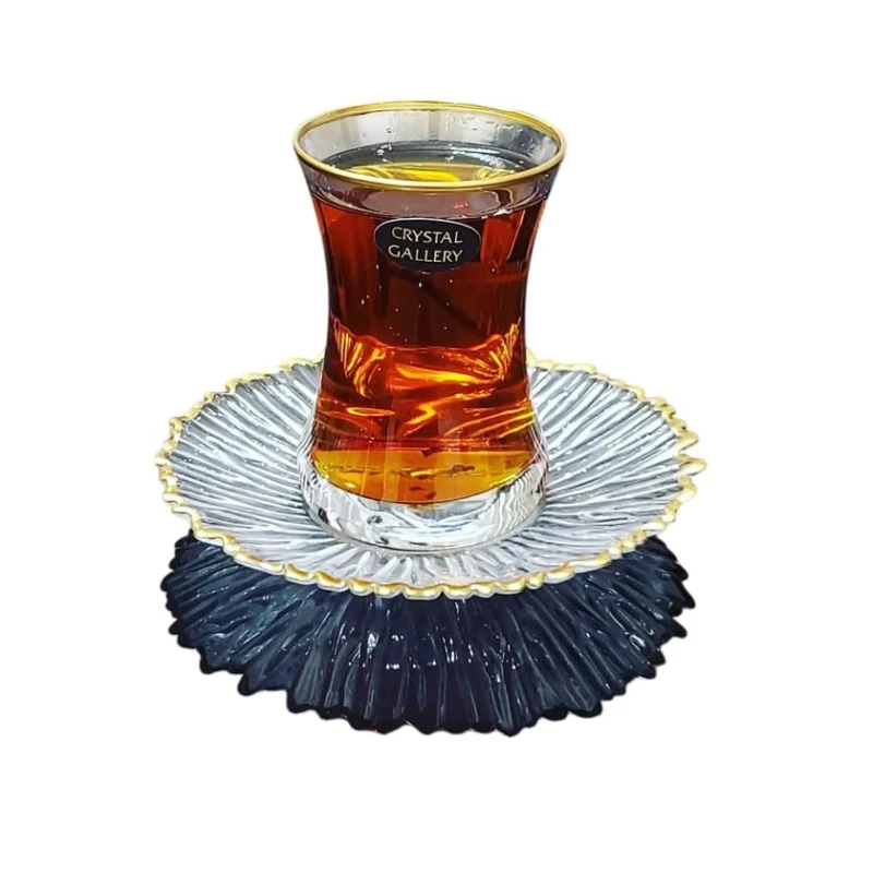 Набор чайный Gallery Home GLR-070, прозрачный/золотистый, 12 предметов, 6 персон Набор чайный Gallery Home GLR-070, прозрачный/золотистый, 12 предметов, 6 персон