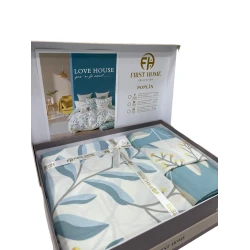Yataq dəsti First Home SHA-0000586, yarpaqlar, 2 yorğan üzü 160x220 sm, mələfə 250x240 sm, yastıq üzü 50x70 sm 2 əd, ailəvi, pambıq, yaşıl/ağ Yataq dəsti First Home SHA-0000586, yarpaqlar, 2 yorğan üzü 160x220 sm, mələfə 250x240 sm, yastıq üzü 50x70 sm 2 əd, ailəvi, pambıq, yaşıl/ağ