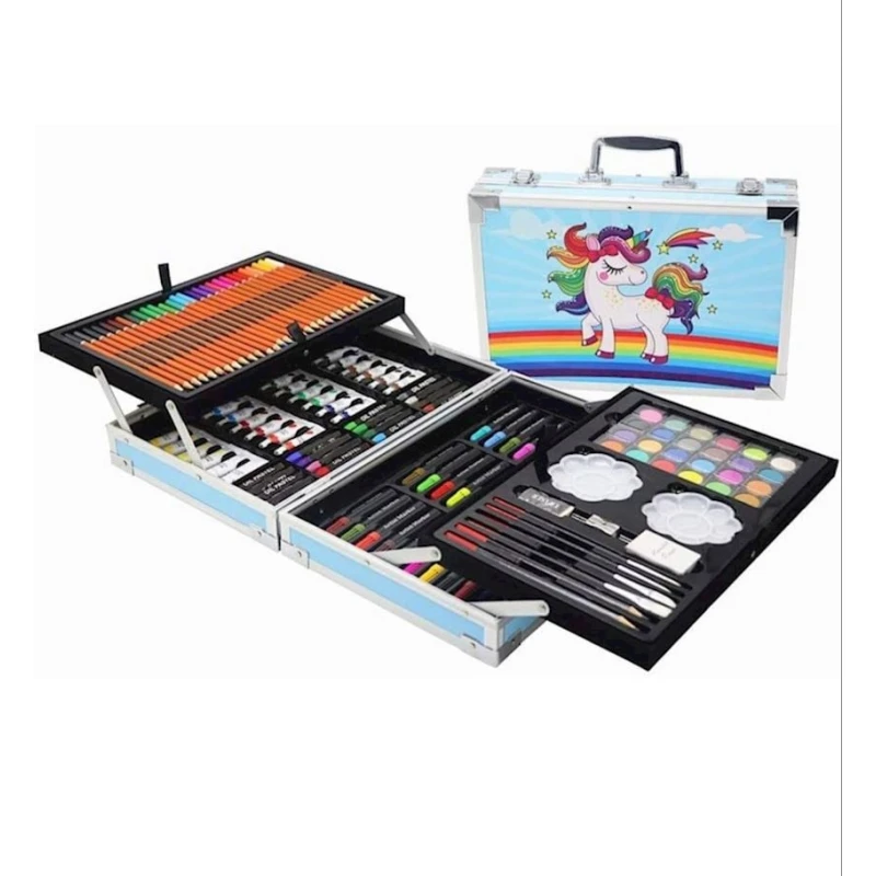 Набор для рисования 3-20Y Unicorn Art, 147 предметов, 33x20 см, голубой