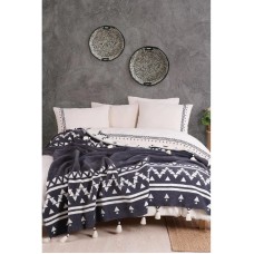 Yataq dəsti İyi Geceler İstanbul 214885, yorğan üzü 200x220 sm, mələfə 240x260 sm, örtük 200x220 sm, yastıq üzü 50x70 sm, ikinəfərlik, pambıq, boz/ağ