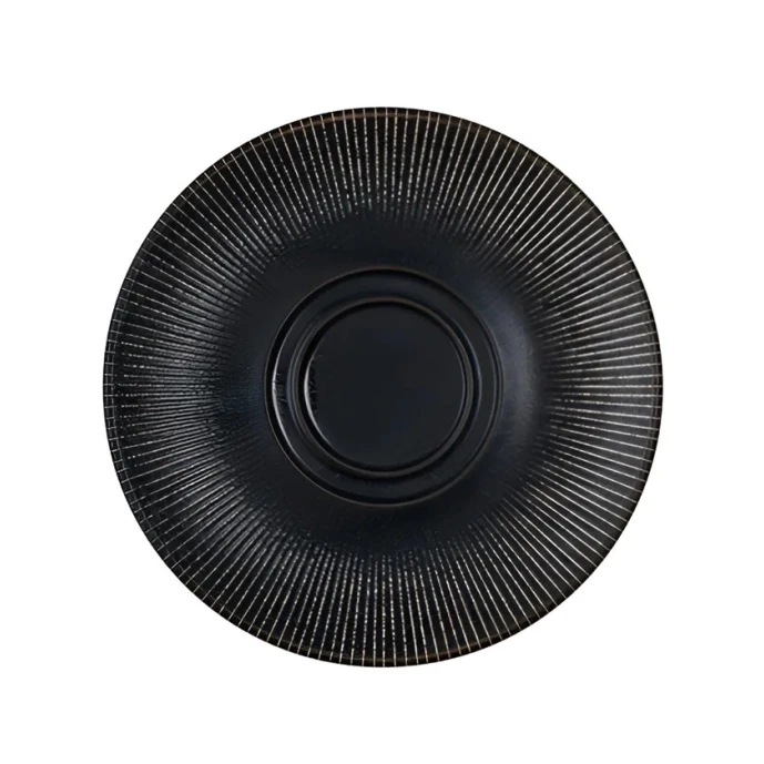 Блюдце ID-Fine Reckless Lona, 16 см, фарфор, черное Блюдце ID-Fine Reckless Lona, 16 см, фарфор, черное