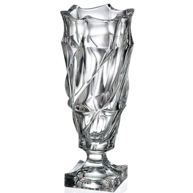 Ваза Hom-me 104358, 45х37х35 см, хрусталь, прозрачный