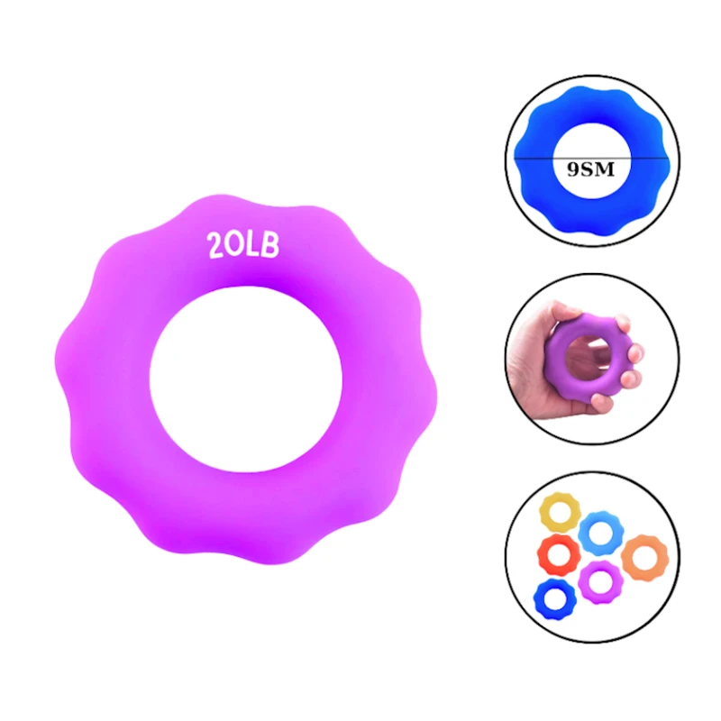 Кистевой эспандер Gymnic Flower 1135, силиконовый, 9 кг, розовый